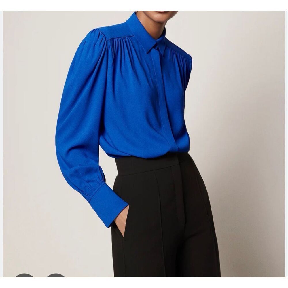 Another tomorrow gathered blouse
